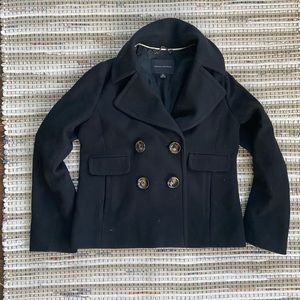 Banana Republic Cropped Wool Peacoat